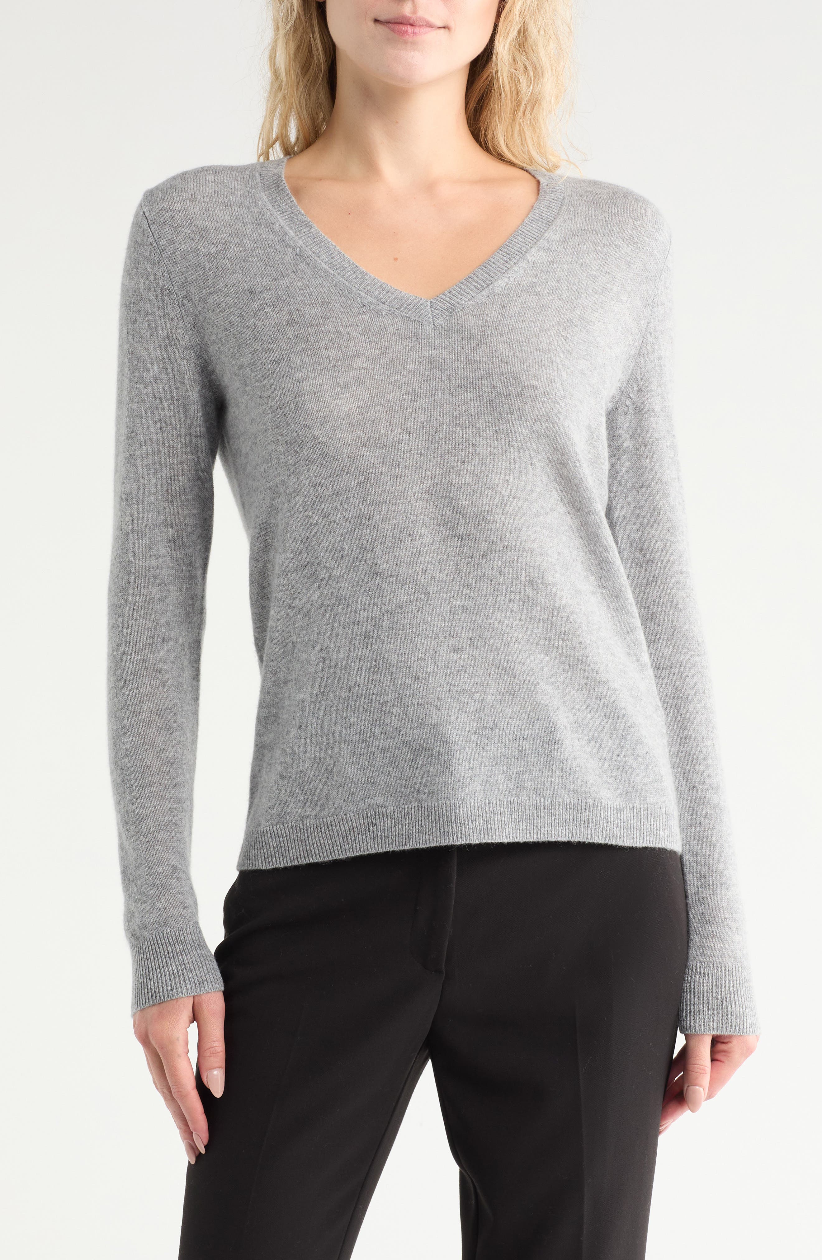 Nordstrom Cashmere V-Neck Sweater