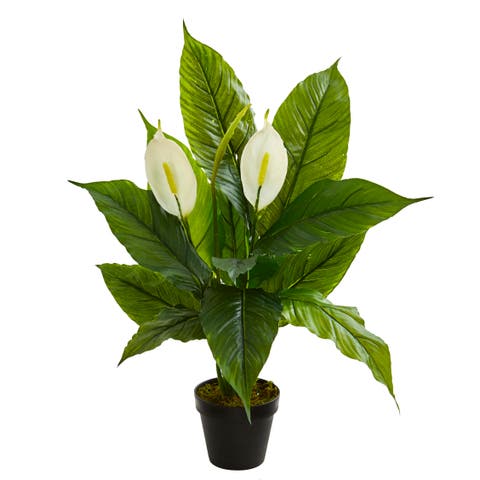 26-in Spathiphyllum Artificial Plant (Real Touch)