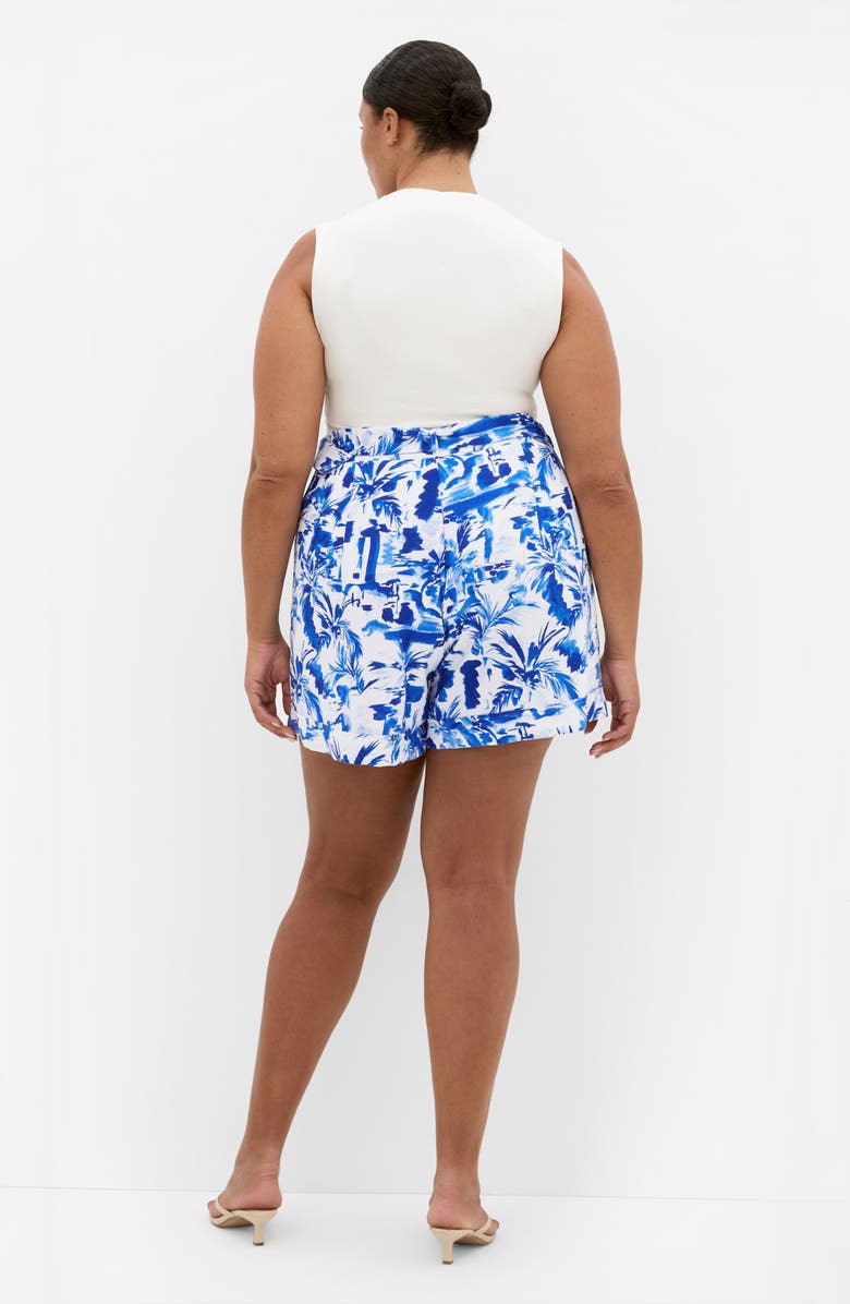 City Chic Palm Tree Print Shorts, Alternate, color, 