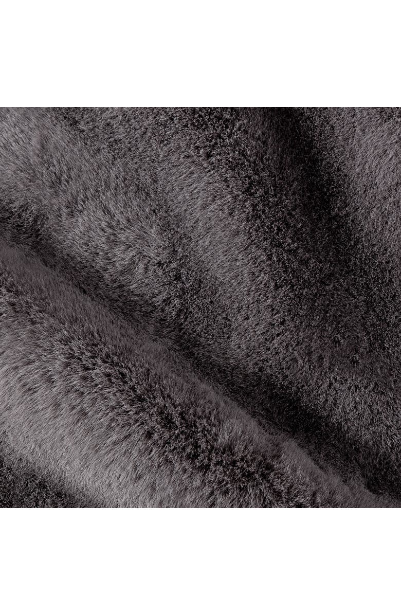 Bare Home Faux Fur Throw  Blanket, Alternate, color, Dark Grey