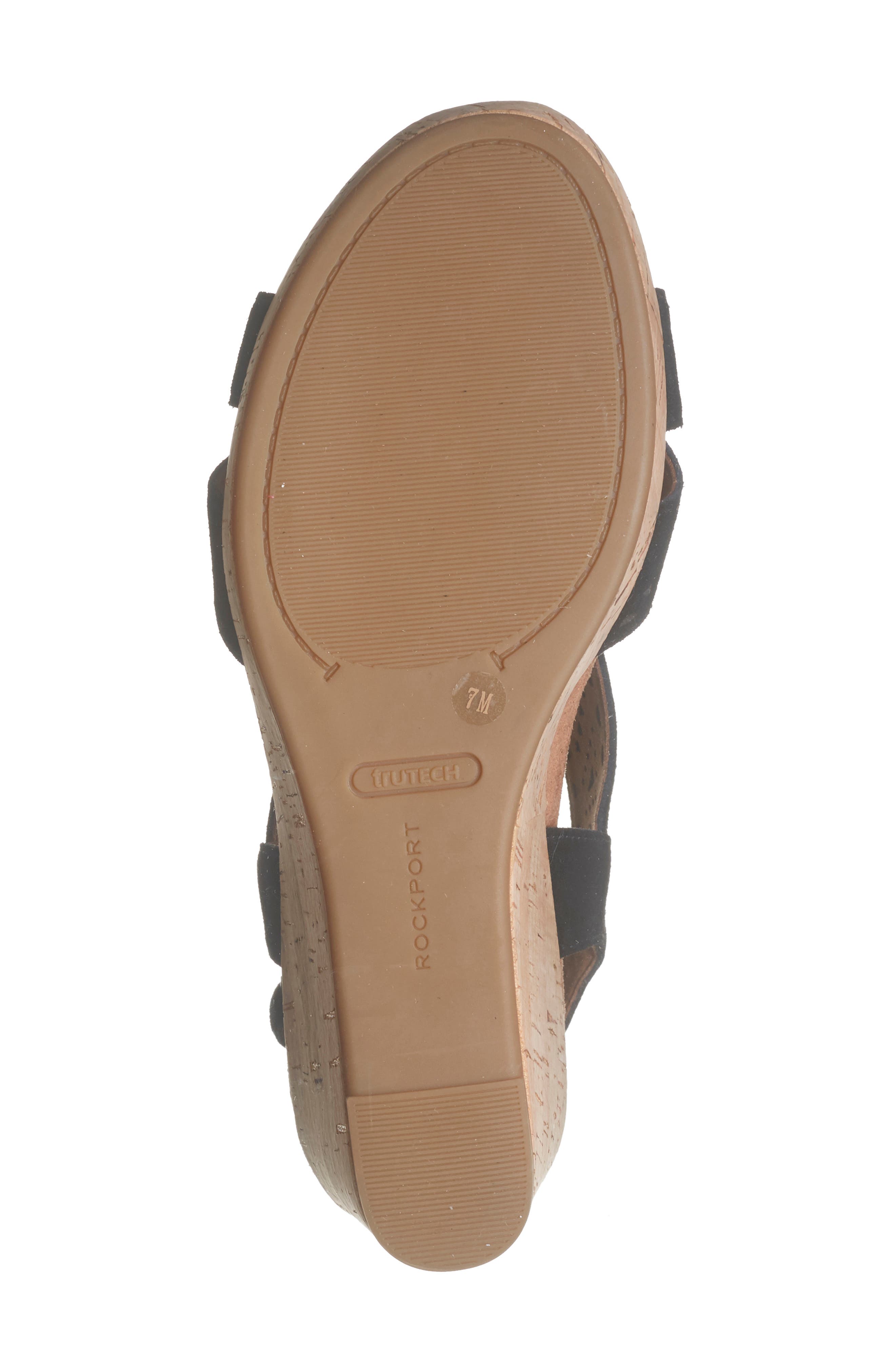 Rockport Belis Laser-Cut Platform Wedge Sandal, Alternate, color, 