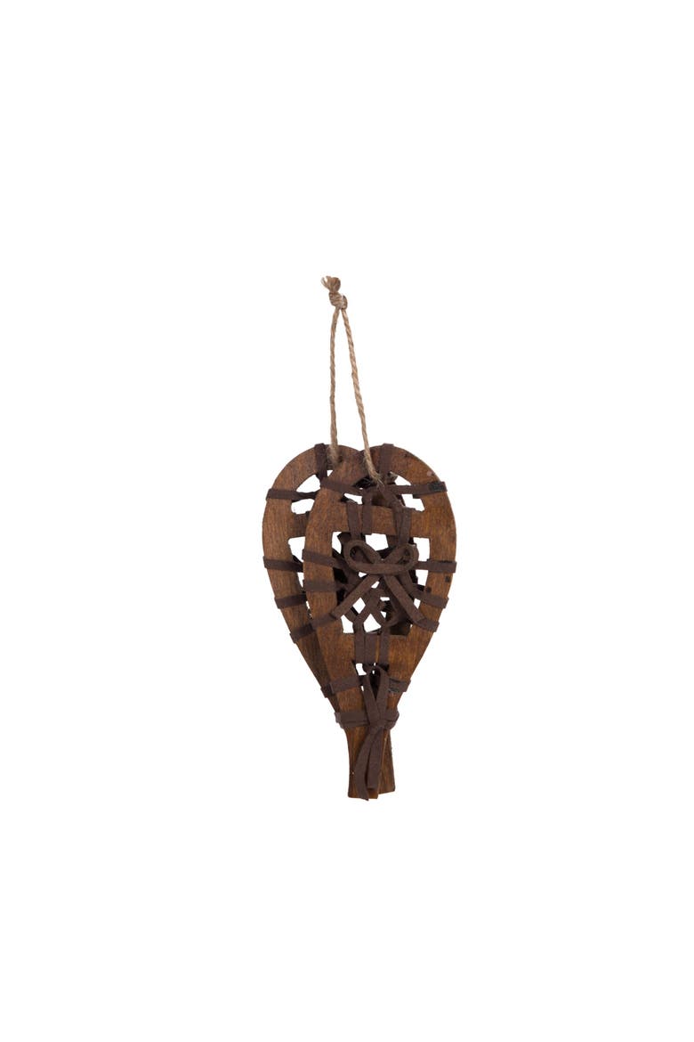 Snowshoes Winter Sports Christmas Tree Ornament, Main, color, Brown