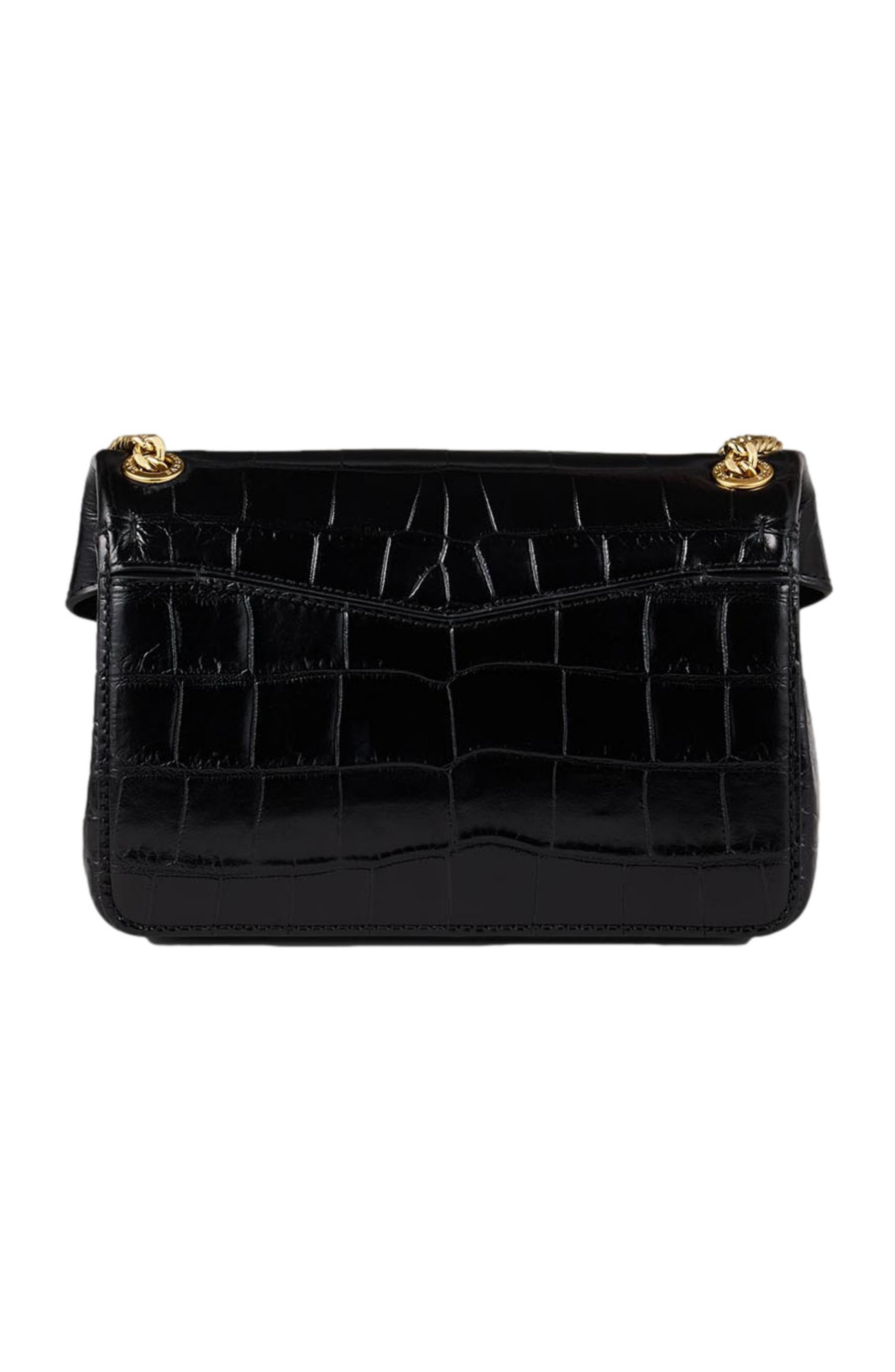 SANDRO Mock croc leather Yza bag, Alternate, color, 