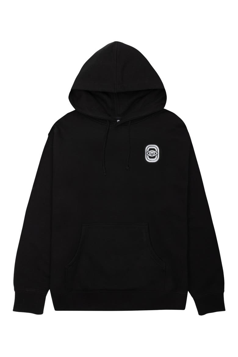 Vision Test Graphic Print Hoodie, Alternate, color, BLACK
