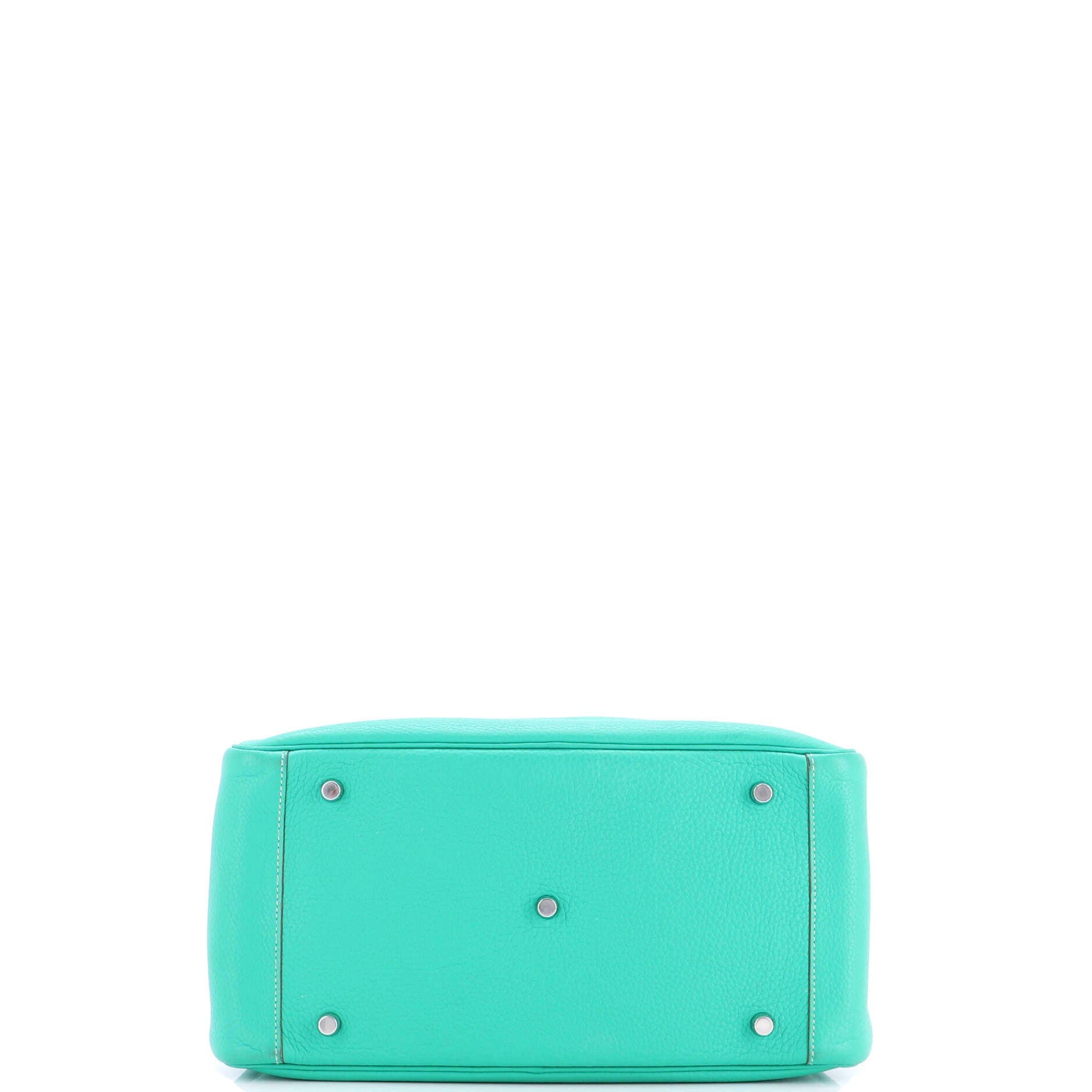 Pre-Owned Hermes Lindy Bag Verso Clemence 34, Alternate, color, Menthe/Gris Tourterelle