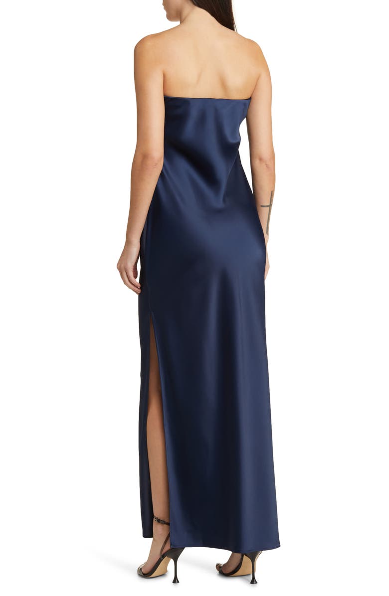 WAYF The Odelle Strapless Satin Gown, Alternate, color, 