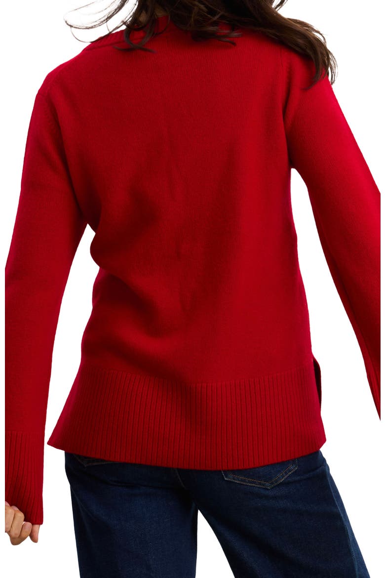 The Celine Contour Cardigan, Alternate, color, Cherry