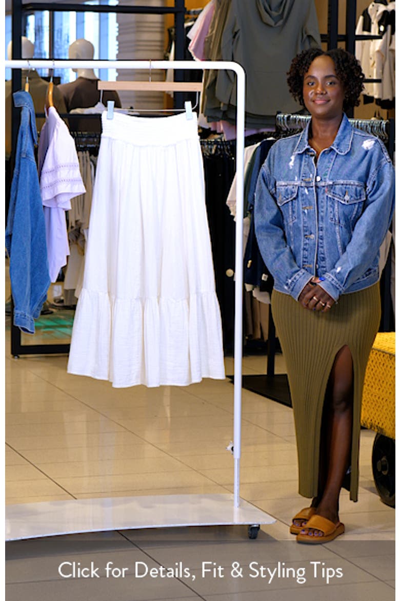 Cotton Gauze Tiered Maxi Skirt video
