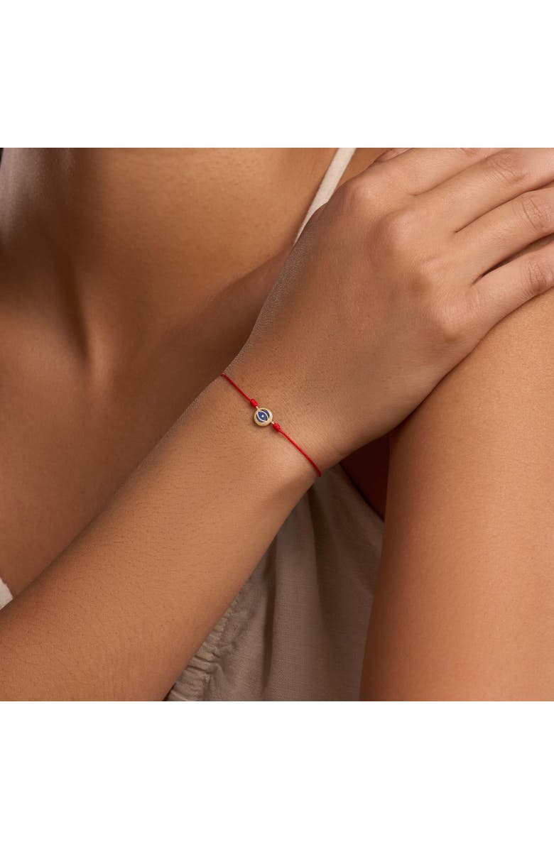 Karma and Luck Inner Strength Lapis Lazuli Evil Eye Red String Bracelet, Alternate, color, Red/Blue