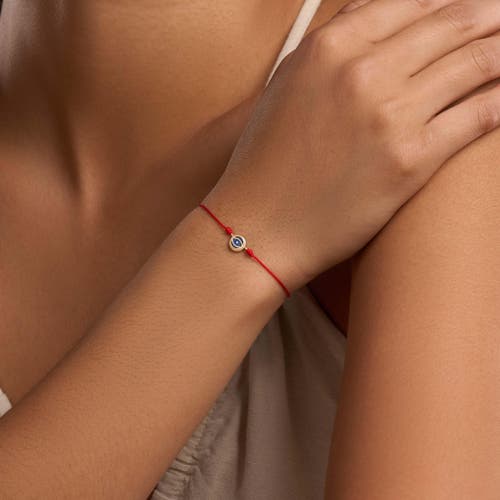 Karma And Luck Inner Strength Lapis Lazuli Evil Eye Red String Bracelet In Multi