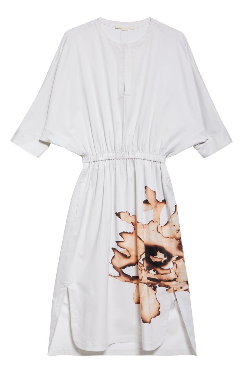 Jason Wu Collection Floral Print Dolman Sleeve Dress, Alternate, color, Chalk / Sand Multi