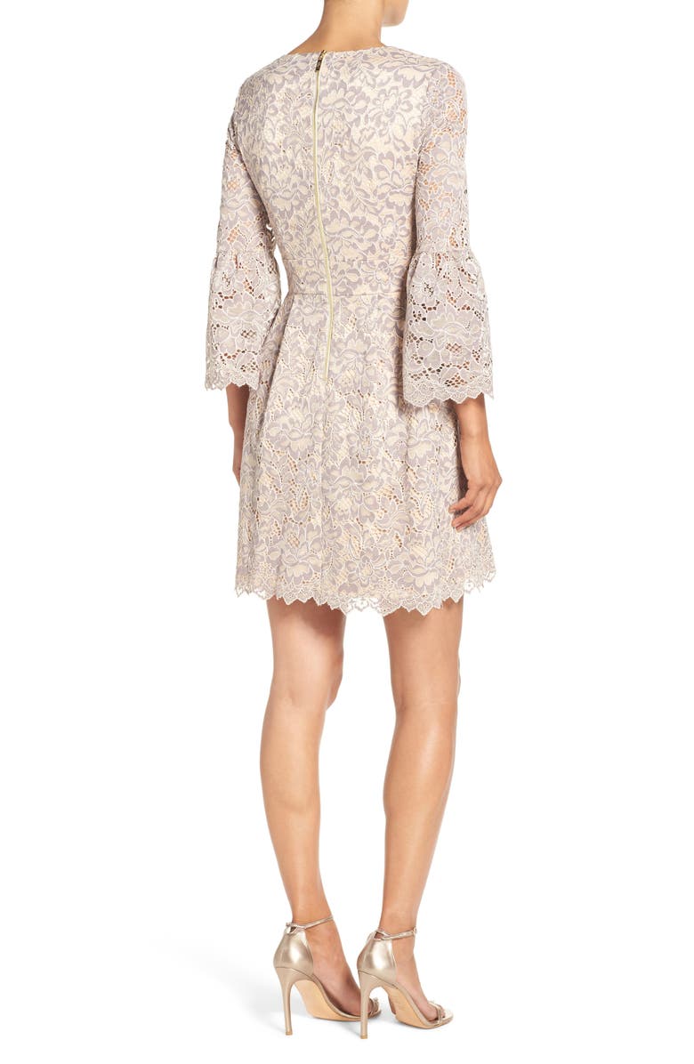 Eliza J Lace Fit & Flare Dress, Alternate, color, 