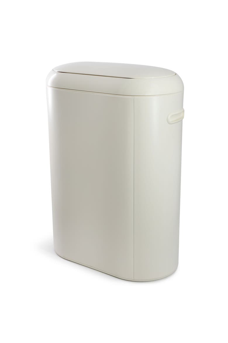 13 Gallon Automatic Hands Free Round Top Trash Can, Alternate, color, Off-White