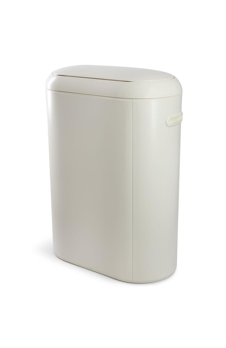 Elama 13 Gallon Automatic Sensor Hands Free Round Top Trash Can, Alternate, color, Off-White