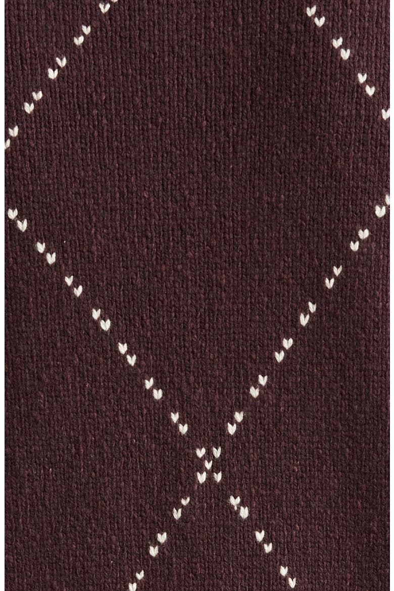 Argyle Wool Crewneck Sweater, Alternate, color, BAROLO SAND