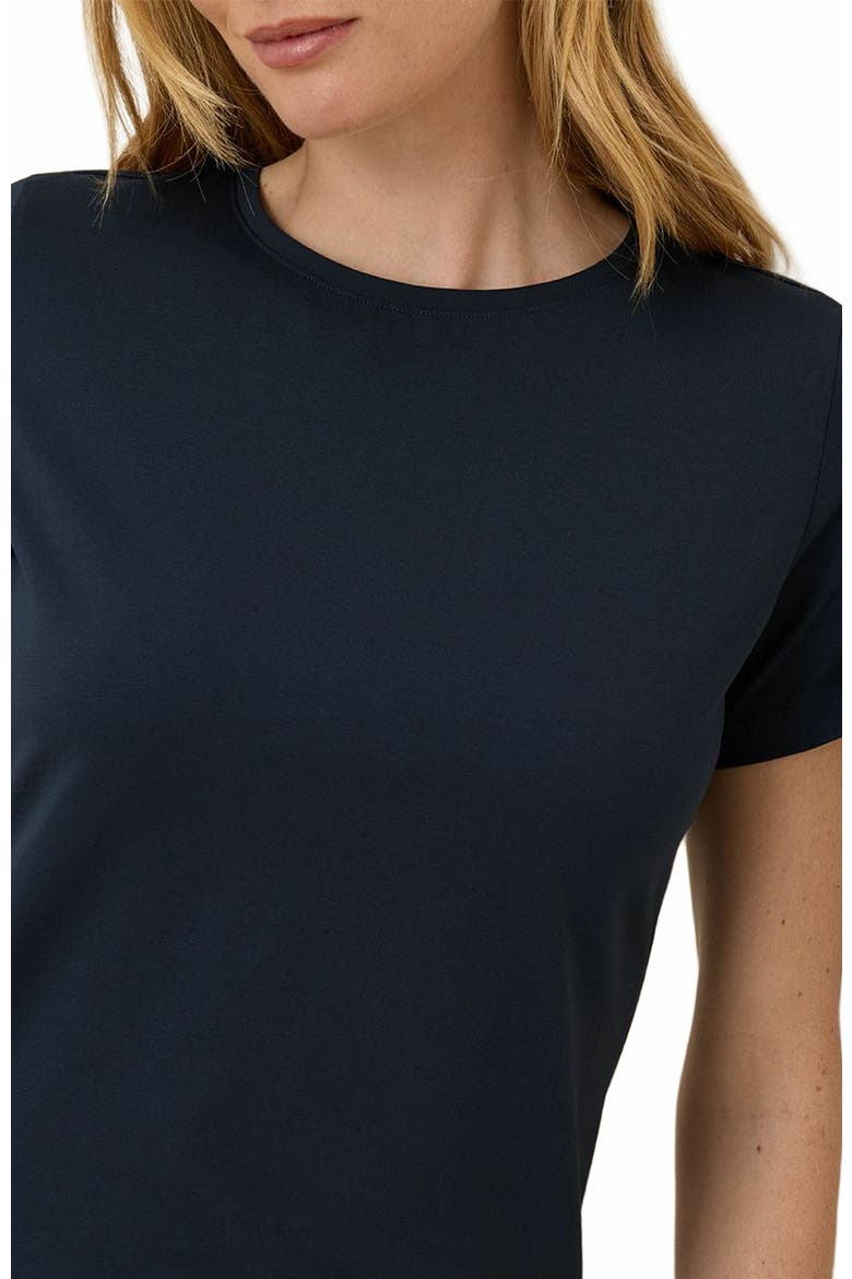 Organic Cotton Luxe Stretch Jersey Slim Tee, Alternate, color, Midnight Blue