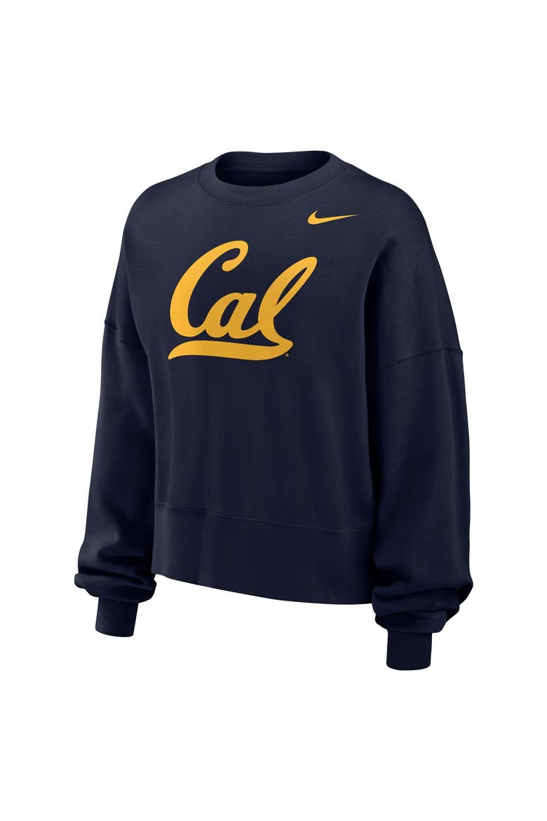 Women's Nike Navy Cal Bears Phoenix Fleece Pullover Sweatshirt, Alternate, color, Navy