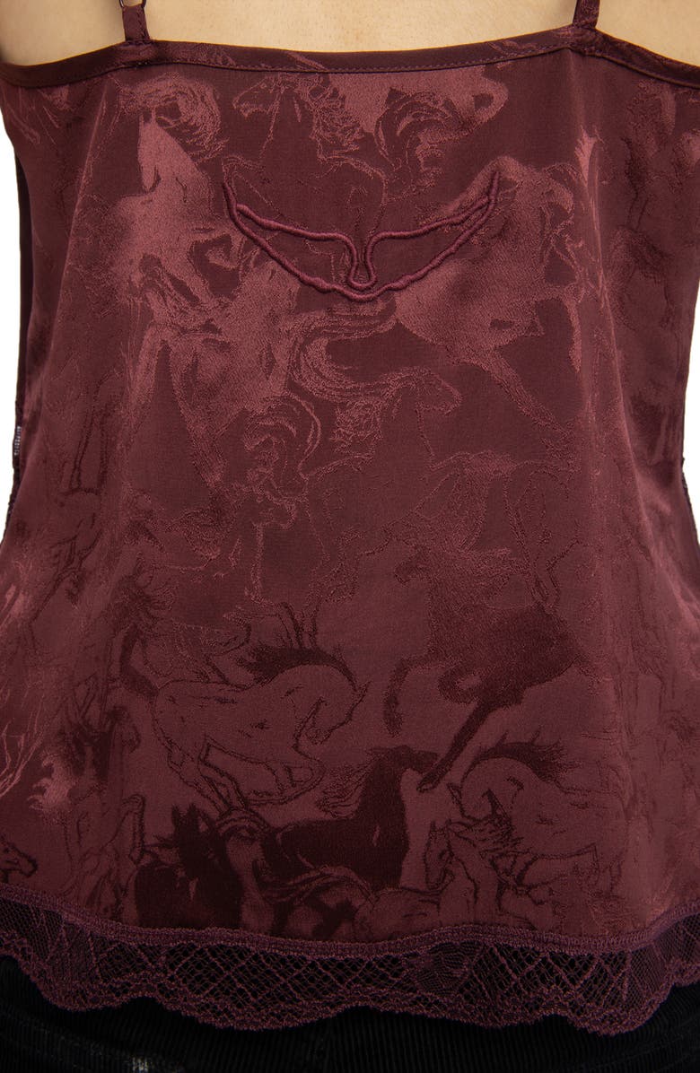 Zadig & Voltaire Cishi Silk Jacquard Camisole, Alternate, color,