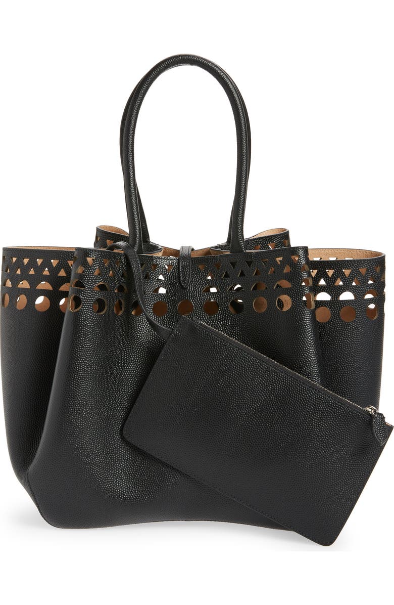 Alaïa Angèle 25 Grained Leather Top Handle Bag, Alternate, color,