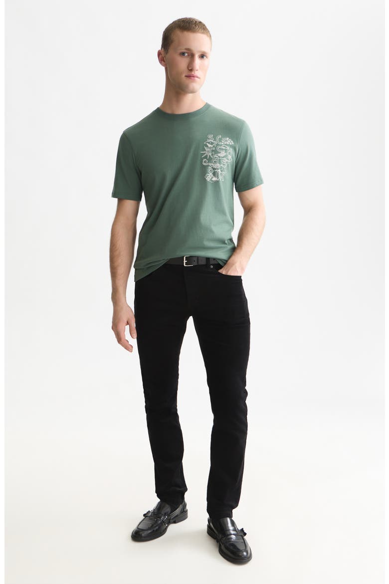 Artwork Organic Cotton Graphic T-Shirt, Alternate, color, DARK FOREST