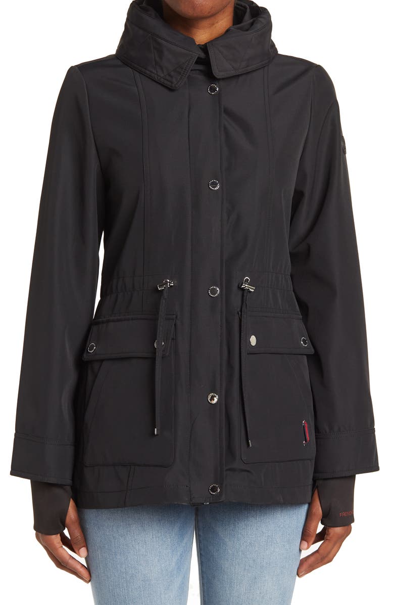 French Connection Water-Resistant Hooded Softshell Jacket, Alternate, color, 