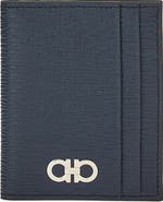 FERRAGAMO Revival Gancio Leather Card Case
