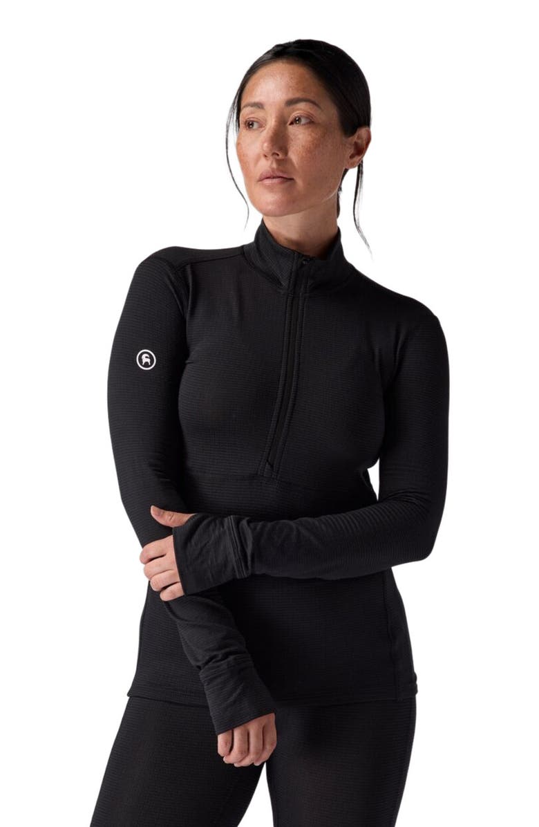 Backcountry Pines Micrrid Ultra-Lt Baselayer 1/4-Zip Top - Women's, Alternate, color, Black