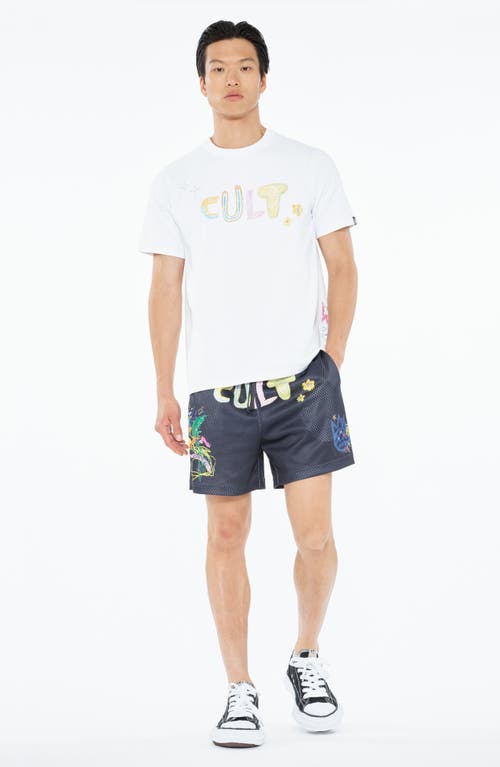 Cult Of Individuality Graffiti Mesh Shorts In Graffiti