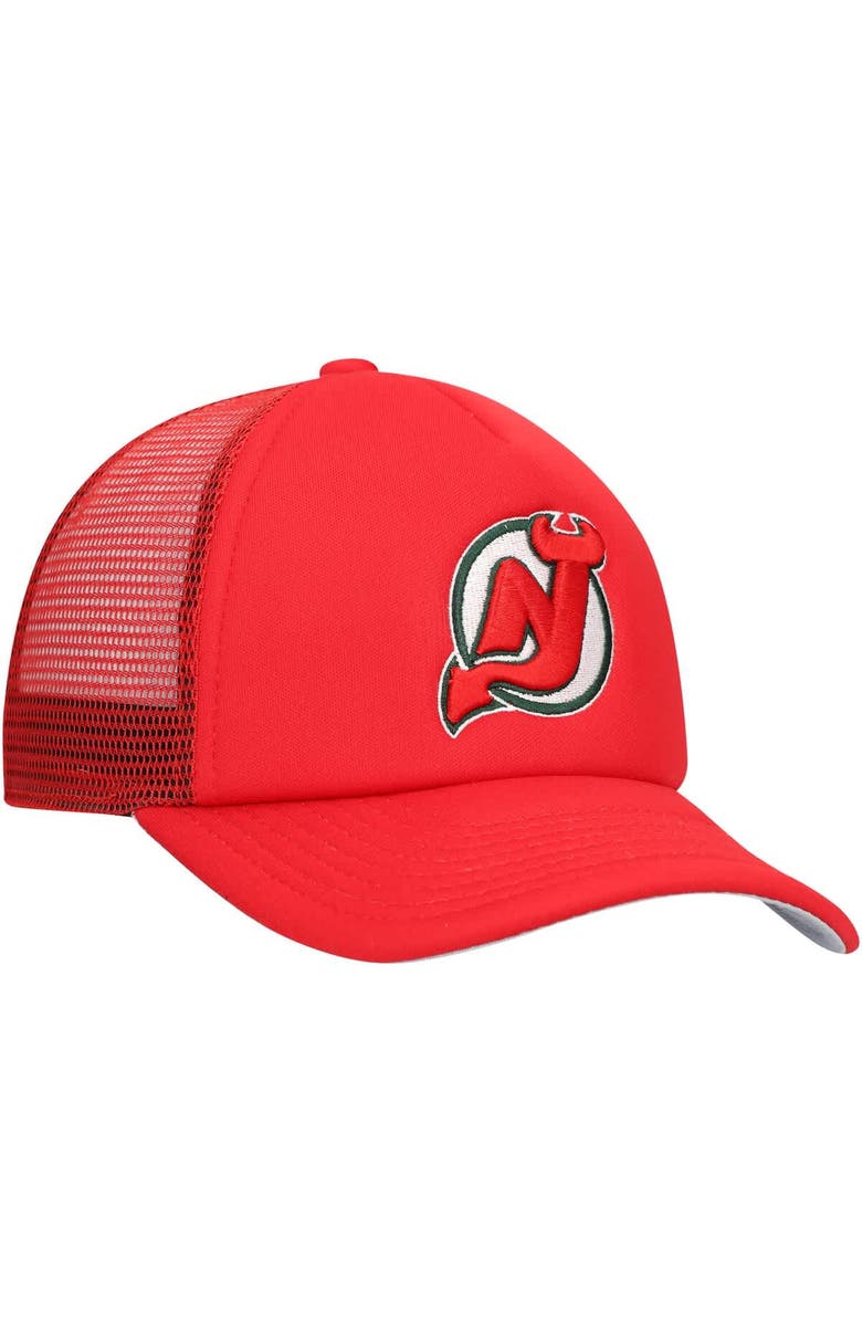 Mitchell & Ness Youth Mitchell & Ness Red New Jersey Devils Core Trucker Adjustable Hat, Alternate, color,