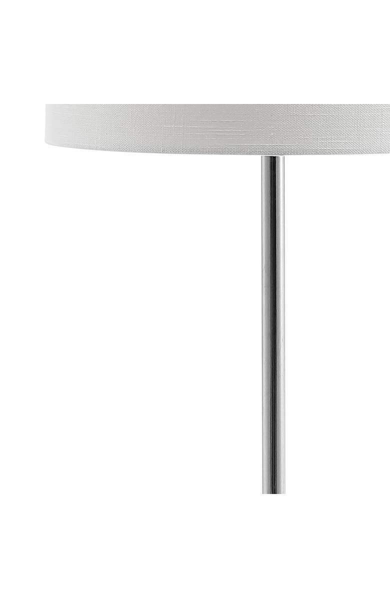 JONATHAN Y Levitt 60.5" Marble/Metal LED Floor Lamp, Black/Chrome, Alternate, color, Chrome