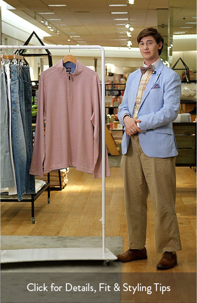 Icon Reversible Cotton Blend Quarter Zip Pullover, sales video thumbnail