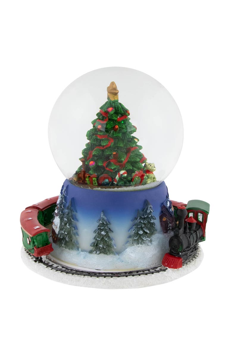 Northlight Rotating Train And Christmas Tree Musical Animated Snow Globe - 6.25", Alternate, color, 