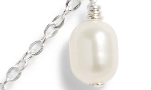 Set & Stones Meri Freshwater Pearl Chain Necklace In Silver
