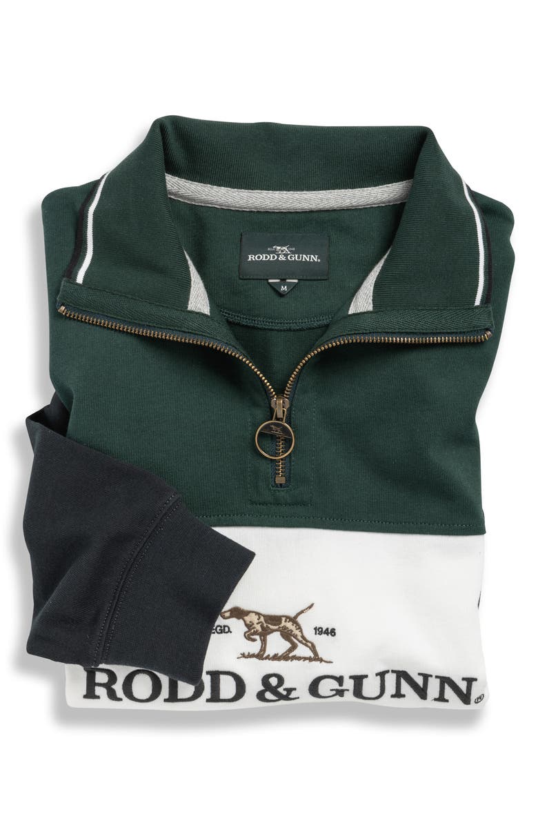 Rodd & Gunn Foresters Peak Quarter Zip Pullover, Alternate, color, Forest