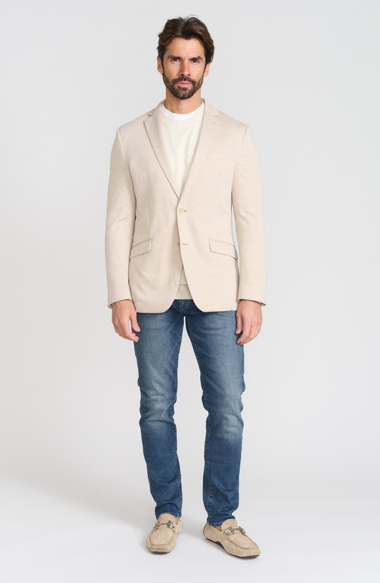 SAVILE ROW CO Tan Textured Neat Knit Sport Coat, Alternate, color, Tan