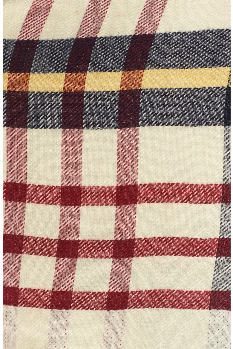 Lyla Plaid Square Scarf, Alternate, color, IVORY
