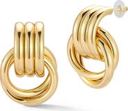 GLAZE JEWELRY Textured Doorknocker Drop Earrings