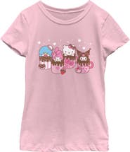Hello Kitty Girls' Lovely Mug Friends Graphic Short Sleeve T-Shirt
