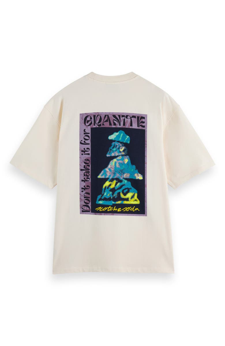 Scotch & Soda Oversize Graphic T-Shirt, Alternate, color, Eggnog