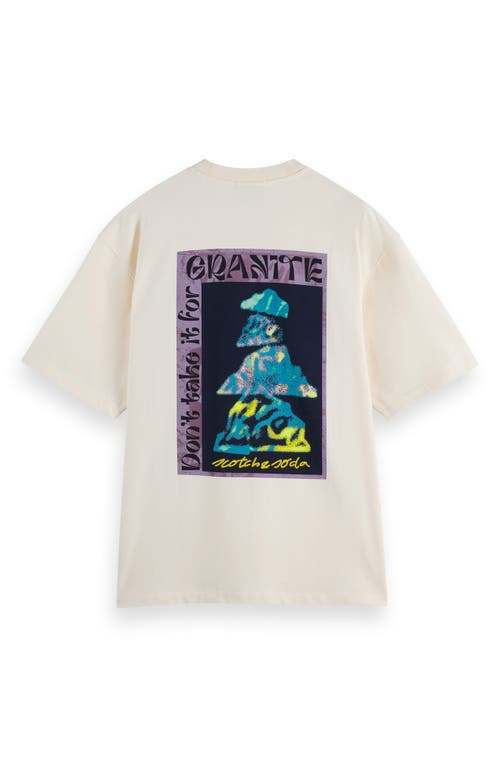 Scotch & Soda Oversize Graphic T-shirt In White