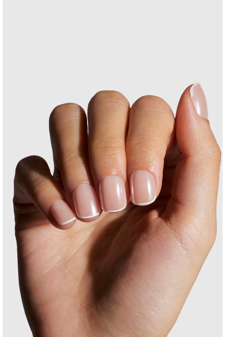 Micro French Glaze Extra Short Square Press-On Nails, Alternate, color, MICRO FRENCH GLAZE