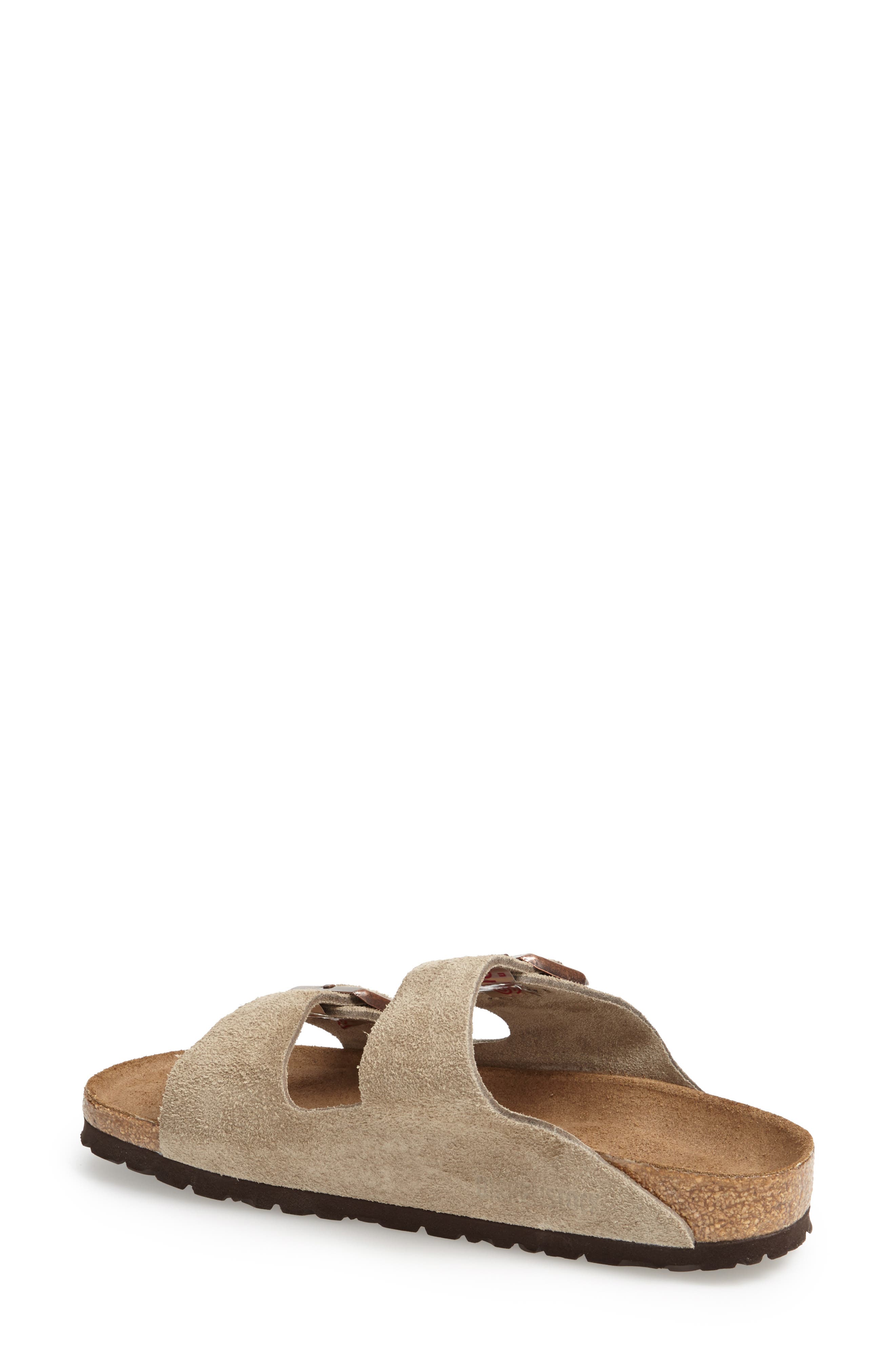 Birkenstock Arizona Soft Footbed Slide Sandal, Alternate, color, Taupe Suede