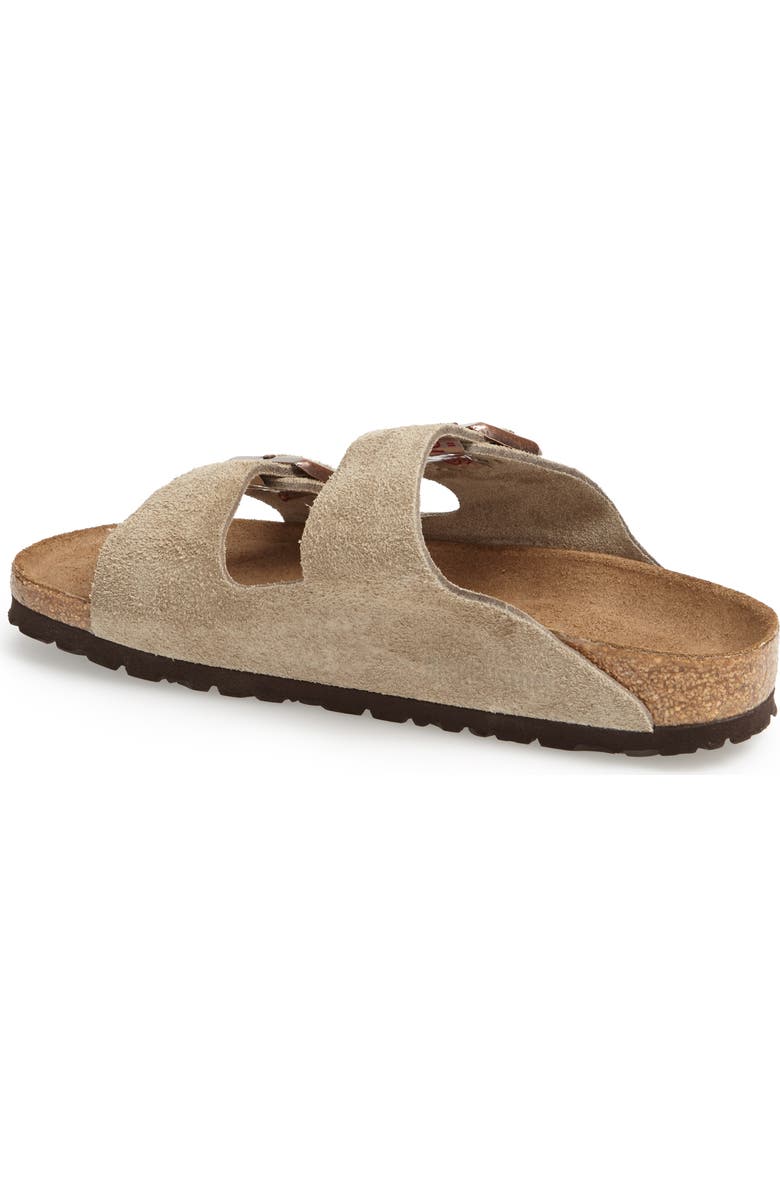 Birkenstock Arizona Soft Footbed Slide Sandal, Alternate, color, Taupe Suede