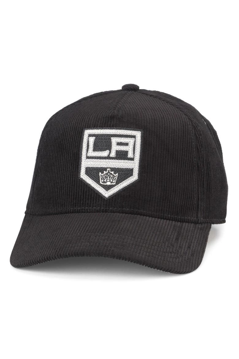 Men's American Needle Black Los Angeles Kings Corduroy Chain Stitch Adjustable Hat, Main, color, Black