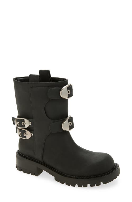 Marc Jacobs The Kiki Leather Moto Ankle Boots In Animal Print