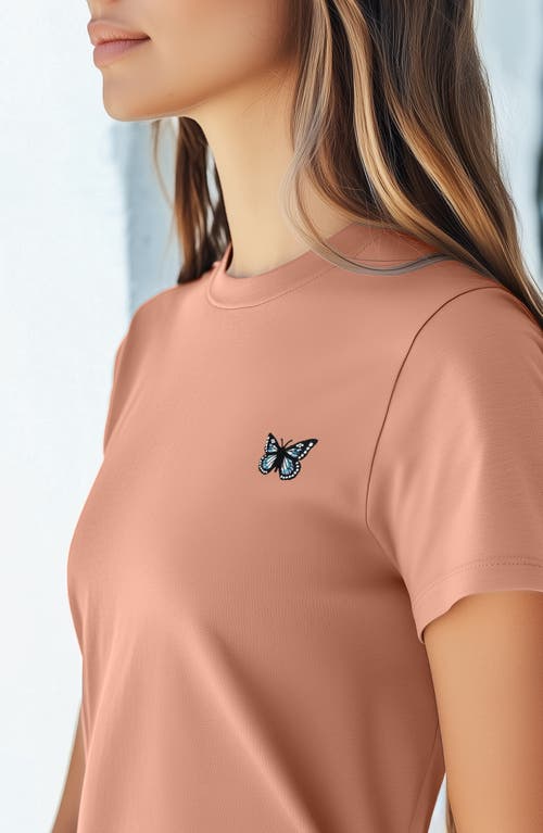 Dalix Butterfly Womens Relaxed Tee In Brown