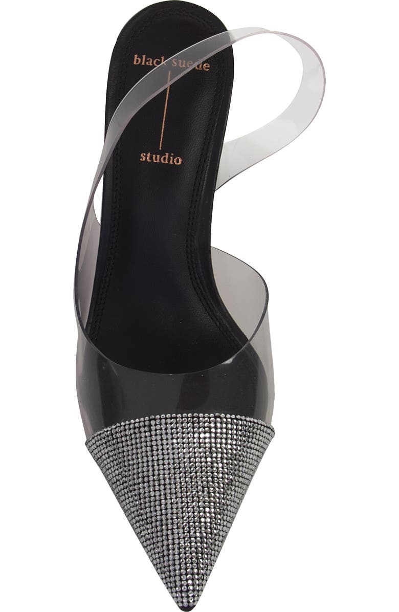 BLACK SUEDE STUDIO Mira Rhinestone Pointed Toe Pump, Alternate, color,