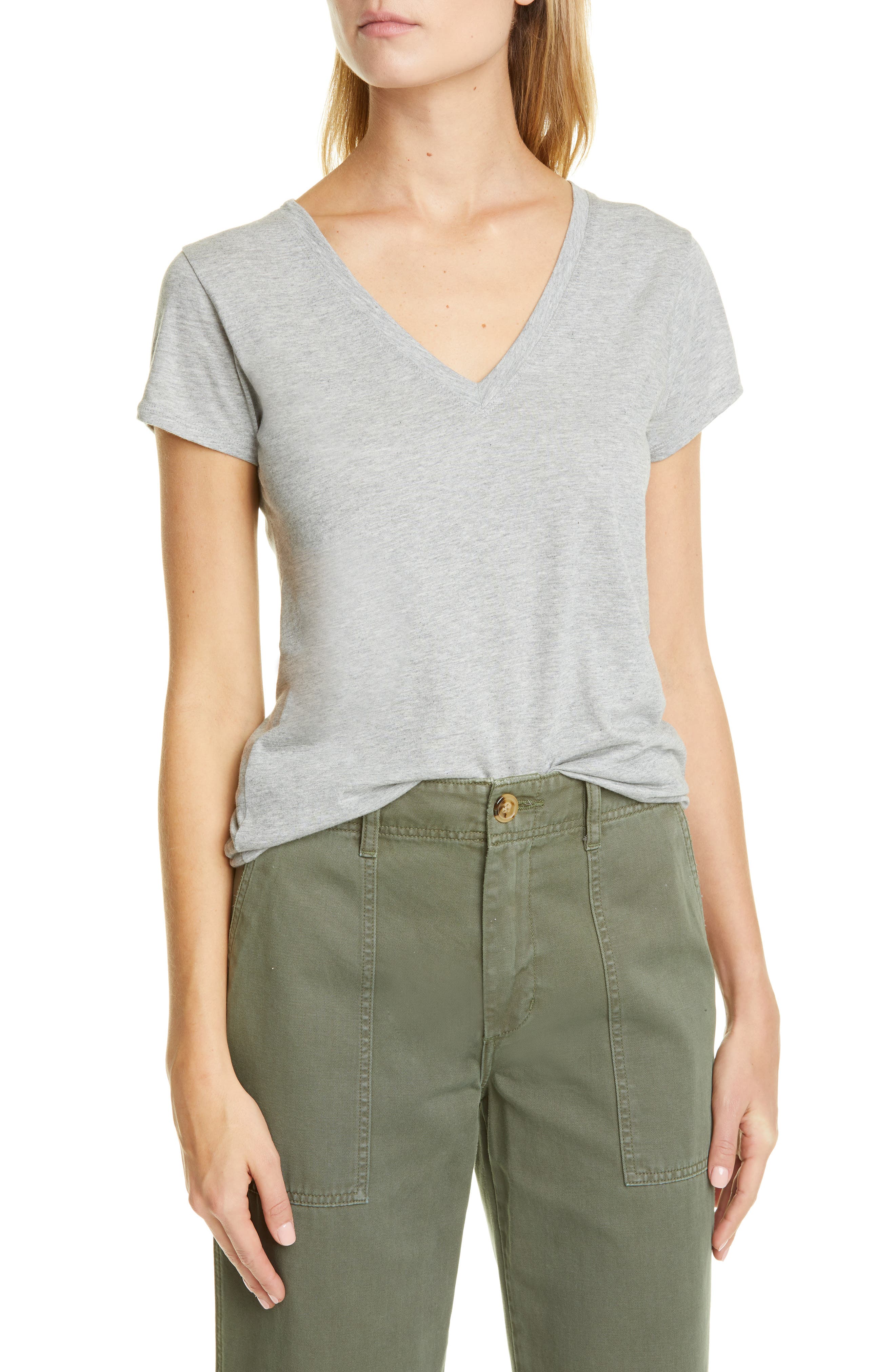 Pima Cotton V-Neck Top