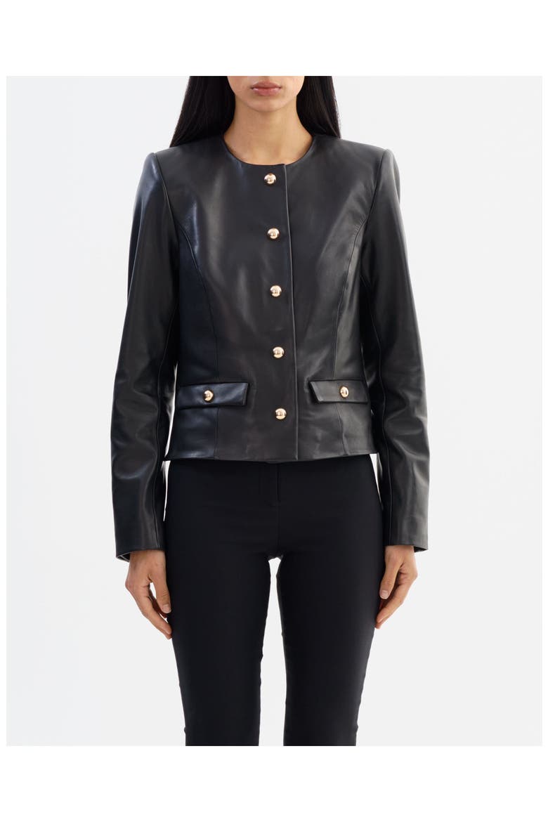 Lynn | Leather Jacket, Main, color, Black