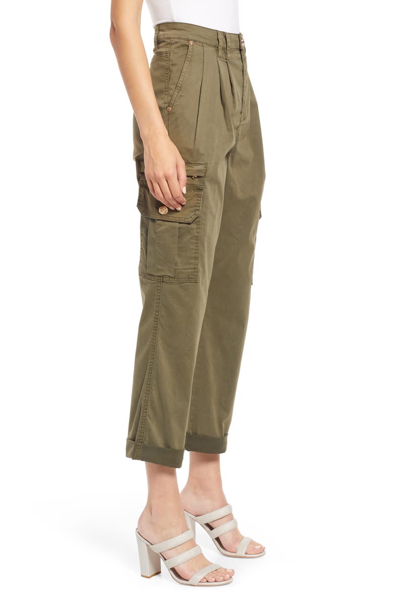 Stretch Cotton Twill Cargo Pants, Alternate, color, FIRST LADY